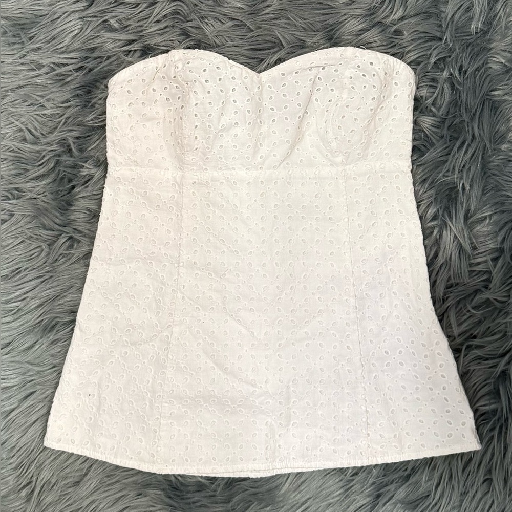GUESS Strapless Blouse - Size XS | Color: White